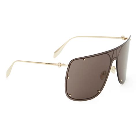 Alexander Mcqueen Skull Mask Sunglasses Gold Grey Alexander