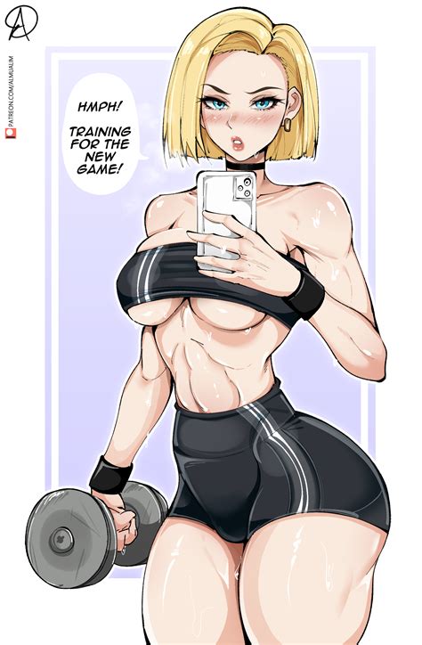 Rule 34 1girls Almualim Alternate Version Available Android 18 Ass Blonde Hair Blue Eyes Booty