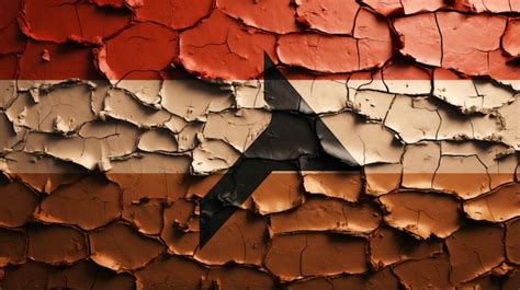 Premium AI Image Distressed Grunge Texture Flag Of Sudan On A Brick Wall