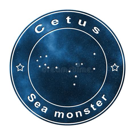 Cetus Star Constellation Whale Constellation Stock Illustration