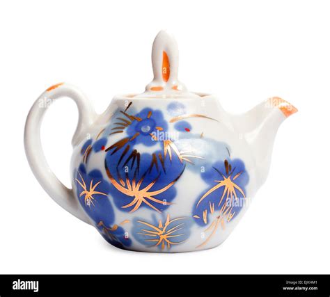 Blue Teapot White Background Not Cup Hi Res Stock Photography And