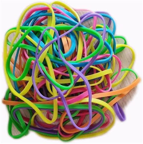 Amazon Pcs Inch Silicone Rubber Bands Assorted Multicolor