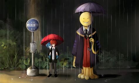 Assassination Classroom Rainy Day Hd Wallpaper