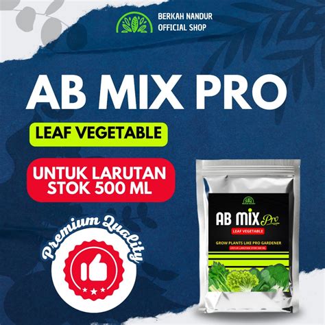 Jual NUTRISI ABMIX PRO SAYURAN DAUN AB MIX PRO HIDROPONIK SAYURAN DAUN