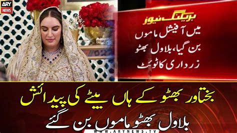 Bakhtawar Bhutto Zardari Blessed With A Baby Boy Video Dailymotion