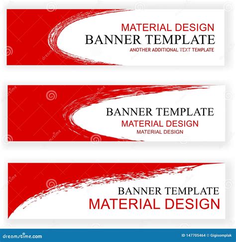 Vector Variant Template Scribble Red Crayon On White Banner For