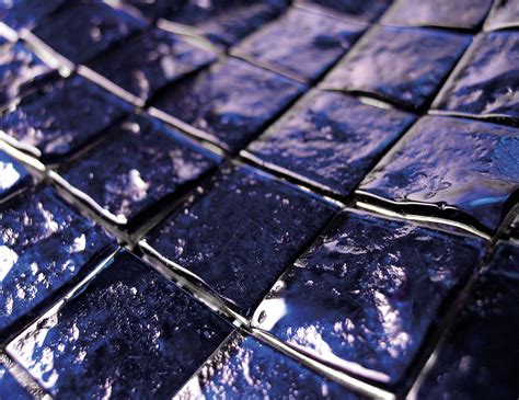 Fuoco 212 Metal Blue Designer Murano Glass Italian Mosaic Tiles