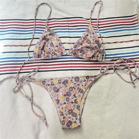 Faithful The Brand Floral Print String Bikini Depop