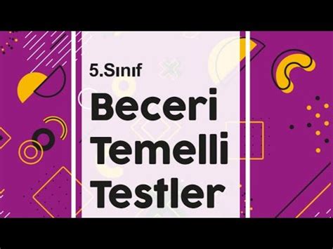 5 SINIF MEB SOSYAL BİLGİLER BECERI TEMELLI TESTLER 4 ÜNİT BİLİM