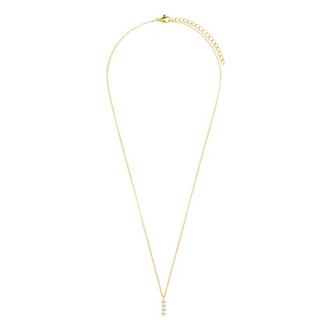 Myla Stalen Goldplated Ketting Met Zirkonia Voor Dames Lucardi Nl