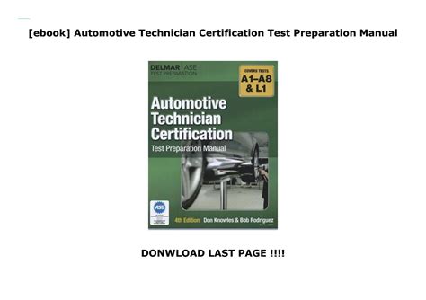 [ebook] Automotive Technician Certification Test Preparation Manual by ...