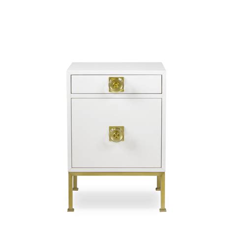 Formal White Lacquer Nightstand | Premium, modern, classic, affordable ...