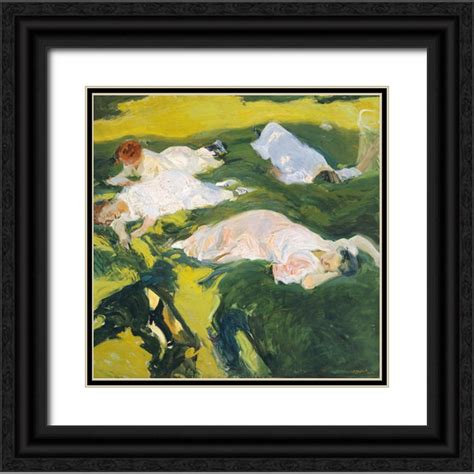 Sorolla Joaquin 20x20 Black Ornate Wood Framed With Double Matting