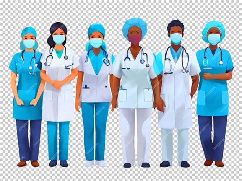 Premium PSD | Psd healthcare workers together png on a transparent ...