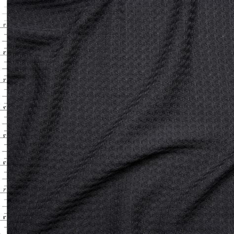 Cali Fabrics Black Soft Waffle Sweater Knit Fabric By The Yard