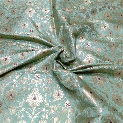 100 Silk Banarasi Silk Brocade Fabric Rs 750 Meter Indian Crafts Hub