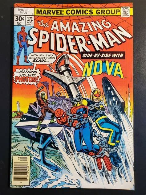 Amazing Spider Man 171 1977 VF 8 5 Nova Crossover With Nova 12