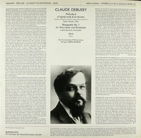 Serge Baudo Tschechische Philharmonie Debussy Prélude à l après midi