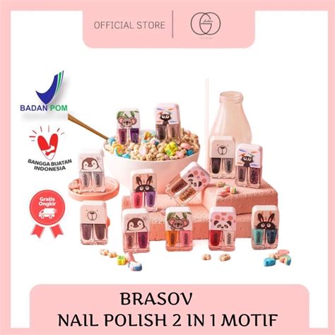 Jual Kutek 2 In 1 BRASOV Nail Polish Cat Kuku Original BRASOV Nail