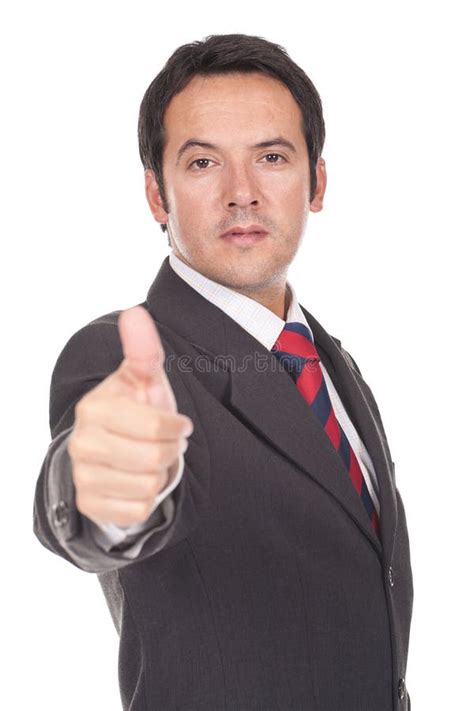 Young Business Man Going Thumb Up Stock Photo Image Of Sign Adult