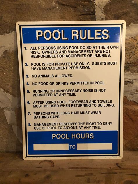 Pool rules sign – Artofit