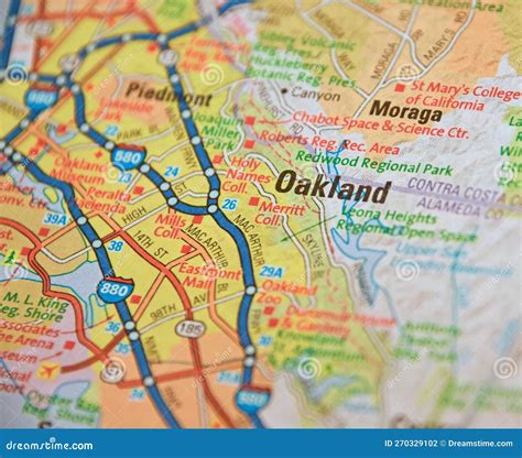 Map Image of Oakland California Editorial Photography - Image of costa ...