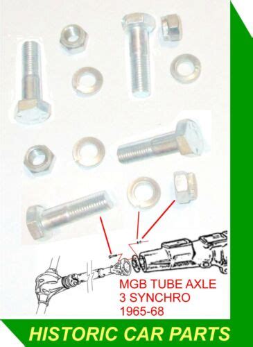 PROPSHAFT TO GEARBOX BOLT KIT On MGB Roadster MGBGT 3 SYNCHRO TUBE AXLE