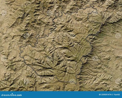 Quthing Lesotho Low Res Satellite No Legend Stock Illustration