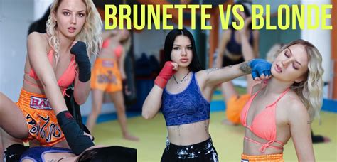 BRUNETTE VS BLONDE Mixedfightsgirls