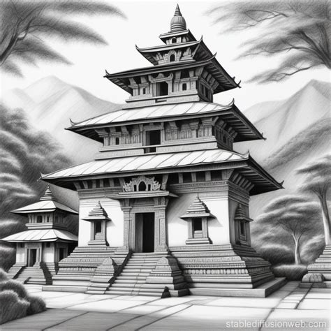 Nepali Temple Architecture | Stable Diffusion Online