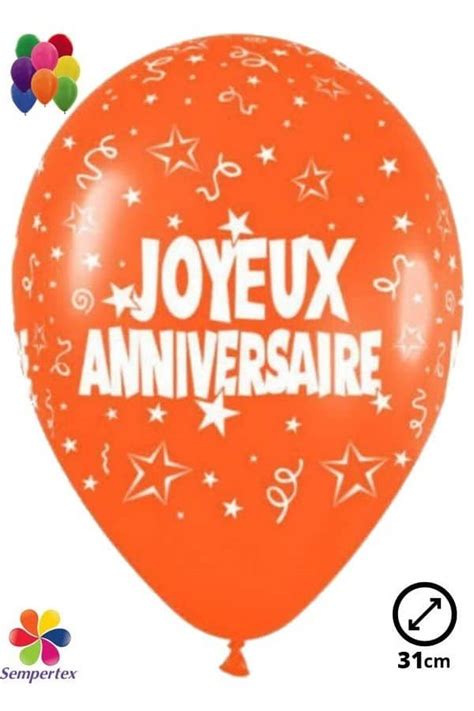 12 Ballons Sempertex Ø Fashion Joyeux Anniversaire