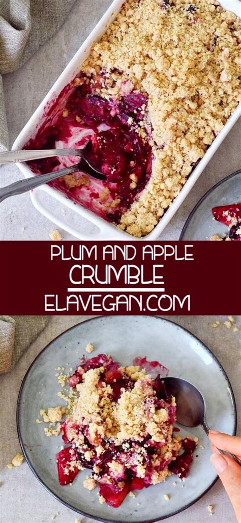 Plum And Apple Crumble Plum And Apple Crumble Plum Recipes Vegan Crumble