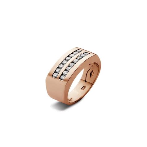 Jb Joyas Baron Anillo De Oro Rosado 18kt Modelo Nizo Con 16 Diamantes