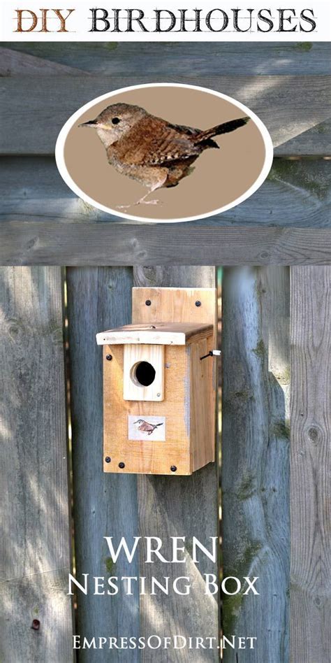 Make A House Wren Nesting Box Free Plans Bird Houses Diy Bird