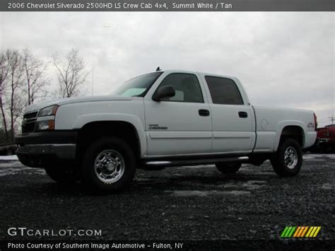 Summit White 2006 Chevrolet Silverado 2500hd Ls Crew Cab 4x4 Tan Interior