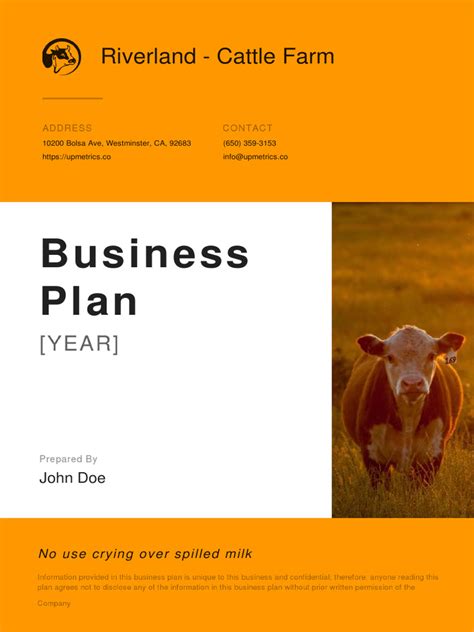 Cattle Farm Business Plan Example | PDF | Cattle | Expense