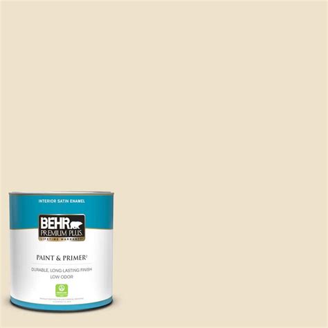 BEHR PREMIUM PLUS 1 Qt PPU7 15 Ivory Lace Satin Enamel Low Odor