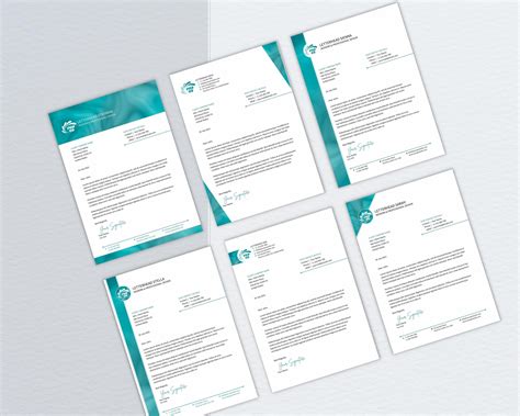 Letterhead Aqua Megabundle B2 Digital Design