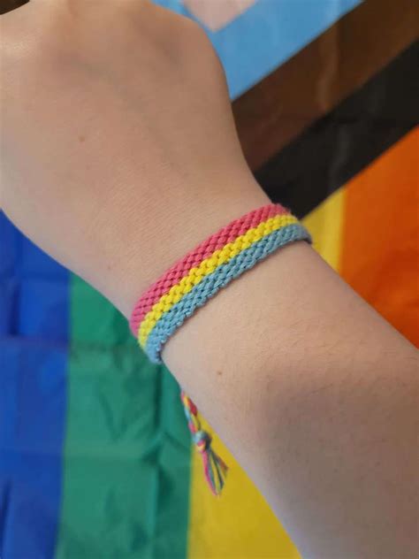 Pride Flag Friendship Bracelet Pansexual Jasper Thorns Ko Fi Shop