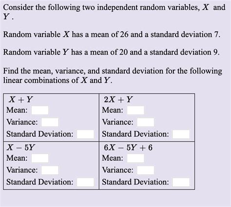 Solved Consider The Following Two Independent Random Vari Chegg