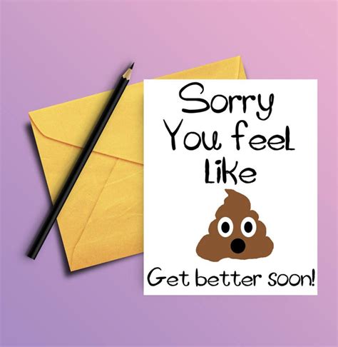 Get Well Card Funny Get Well Soon Card PRINTABLE CARD Feel Better Soon ...