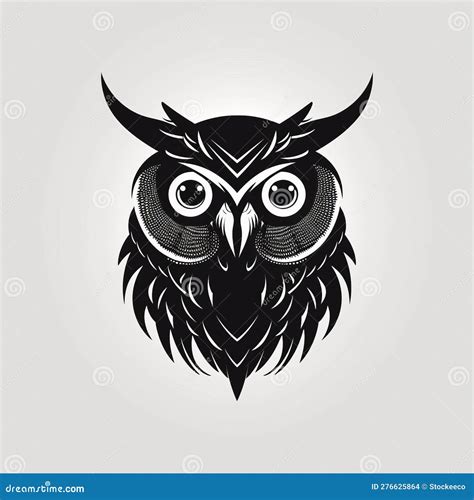 Minimal Owl Logo In Flat Design Style Stock Illustration Illustration