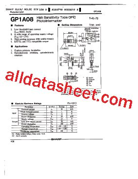 GP1A08 Datasheet PDF Sharp Corporation