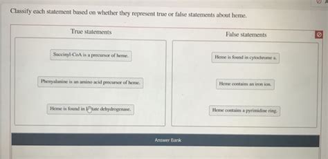 Solved Classify Each Statement Based On Whether They Chegg