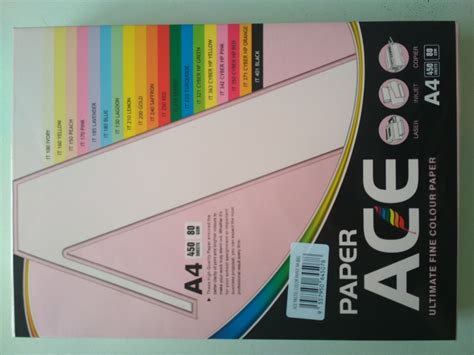 Paper Ace Ultimate Fine Colour A4 Paper Pastel Type 80gsm 450sheets