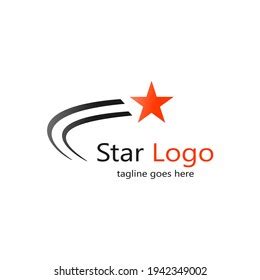 Orange Star Logo Vector On White Stock Vector (Royalty Free) 1942349002 ...