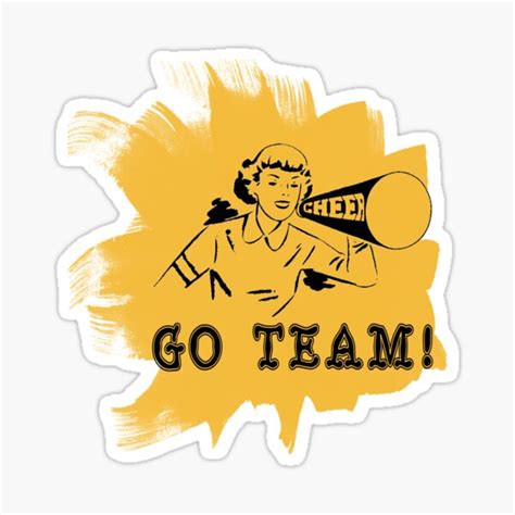 "Cheerleading "GO TEAM" Retro" Sticker by SportsT-Shirts | Redbubble