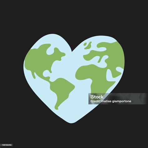 Heart Shaped Earth Environment Care Save And Love The Planet Stock