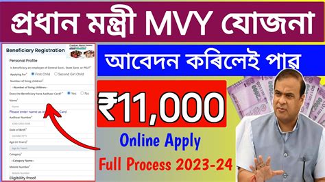 How To Online Apply Pm Matru Vandana Yojana Transfer All