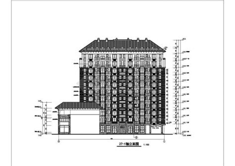 佛山沿街小高层底商私人住宅楼设计cad详细建筑施工图住宅小区土木在线